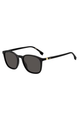 Black-acetate sunglasses with 360&deg; hinge, Black