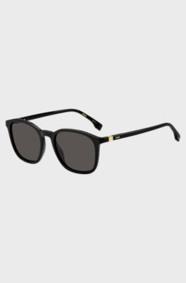 Black-acetate sunglasses with 360&deg; hinge, Black