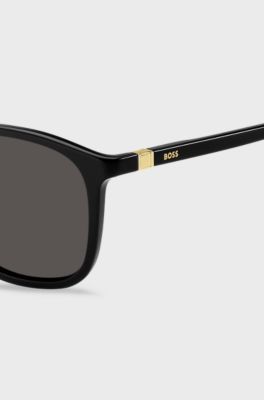 Black-acetate sunglasses with 360&deg; hinge, Black