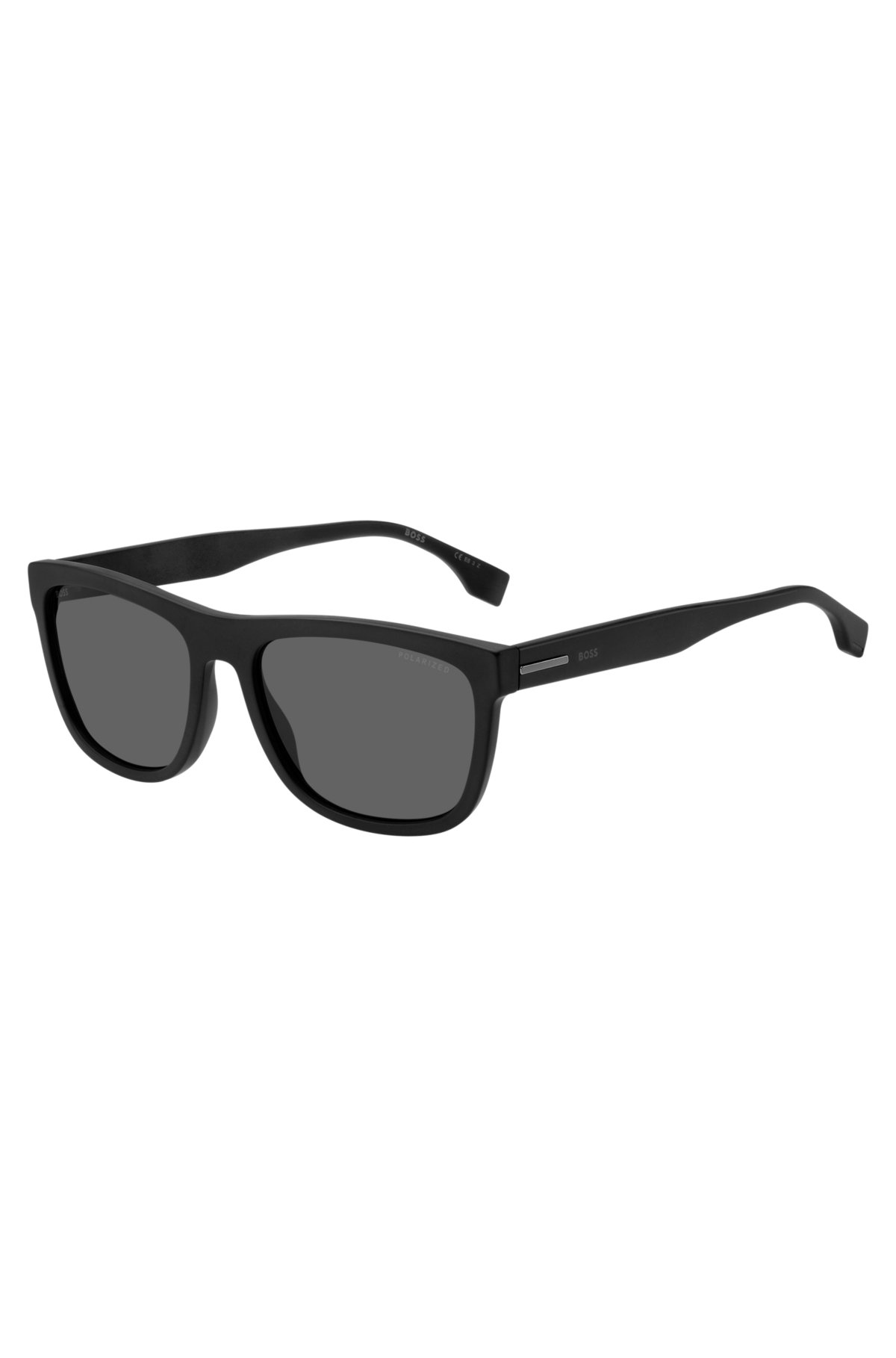 Gangster gasformig Frugtbar BOSS - Solbriller i sort acetat med polariserede linser