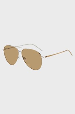 Camel sunglasses in lightweight steel, Beige