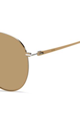 キャメル サングラス ライトウエイトスチール, ベージュ