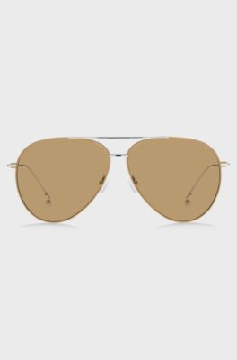 Camel sunglasses in lightweight steel, Beige