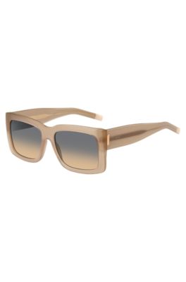 Opal bio-acetate sunglasses with signature hardware, Beige
