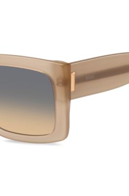 Opal bio-acetate sunglasses with signature hardware, Beige