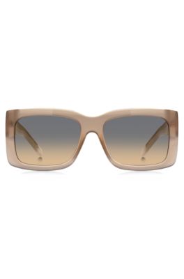 Opal bio-acetate sunglasses with signature hardware, Beige