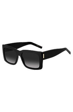 Black bio-acetate sunglasses with signature hardware