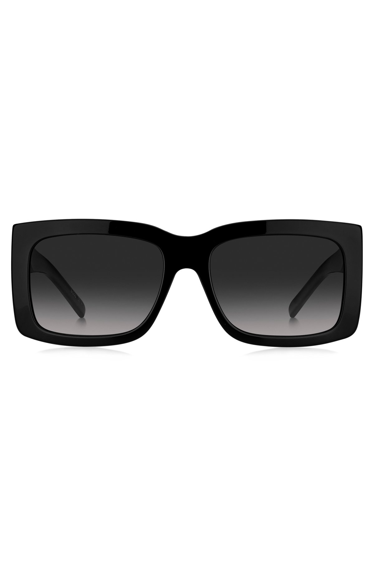 Black bio-acetate sunglasses with signature hardware, Black