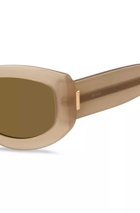 Translucent-acetate sunglasses with logo details