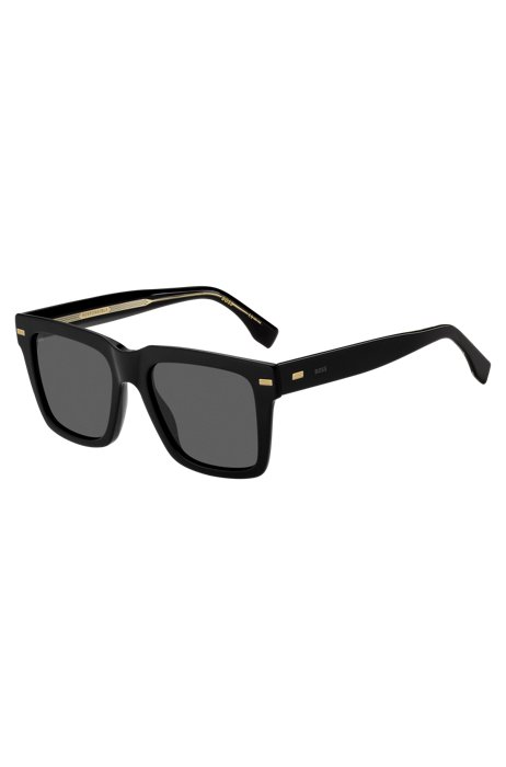 Gafas de sol negras de bioacetato con detalles estampados, Assorted-Pre-Pack