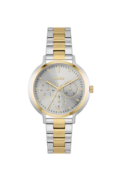 Two-tone multi-eye watch with link bracelet, Assorted-Pre-Pack