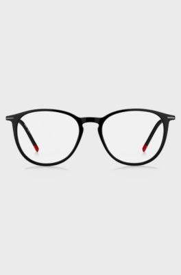 Acetate optical frames with double bridge, Black