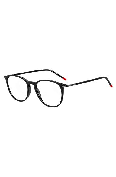 Brillenfassung aus Acetat mit Doppelsteg, Schwarz