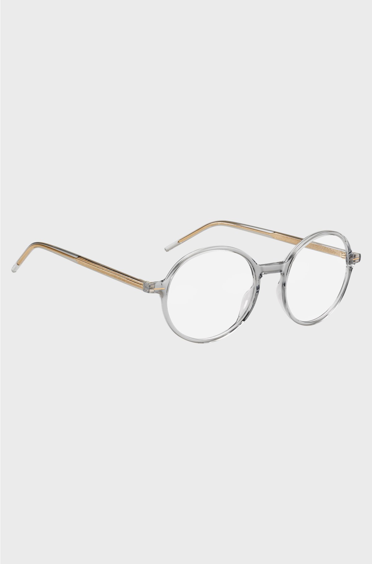 Clear-acetate optical frames with striped metal core wire, Transparent