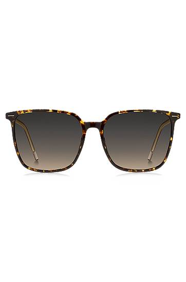 Horn-acetate sunglasses with lasered branding, Hugo boss