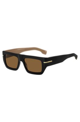 BOSS Blackacetate sunglasses with signature goldtone detail