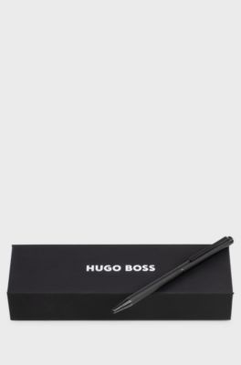 Black ballpoint pen with engraved pattern, Black