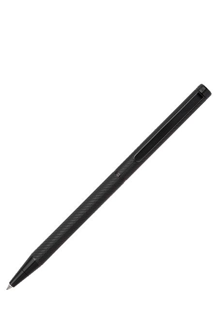 Black ballpoint pen with engraved pattern, Black