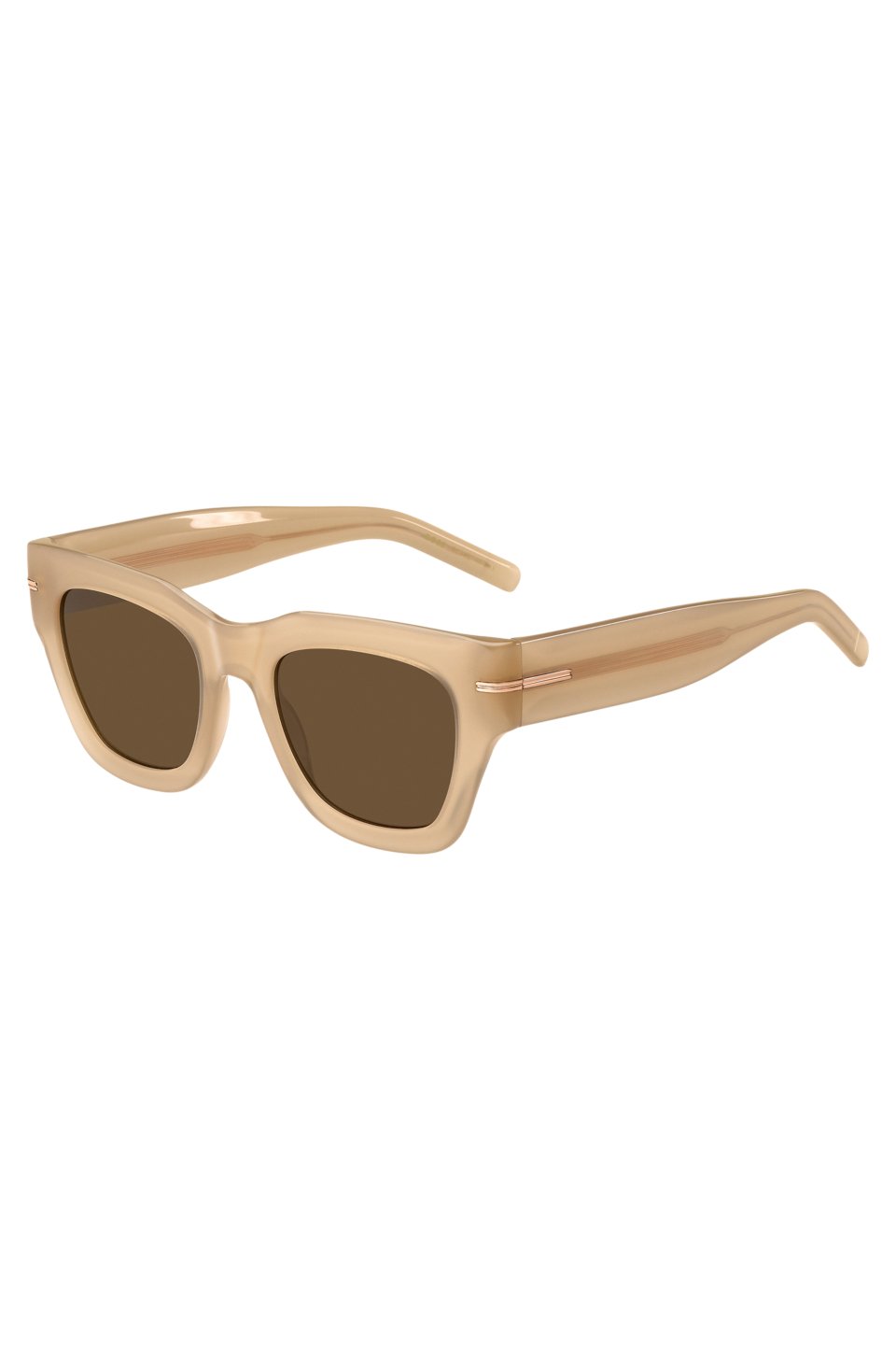 Beige-acetate sunglasses with signature gold-tone detail