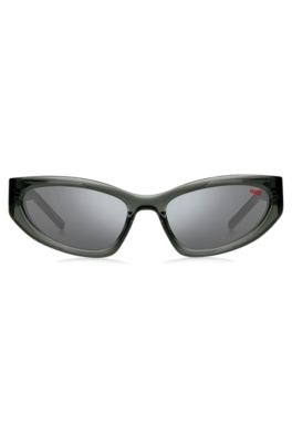 Grey-acetate sunglasses with 3D monogram, Grey