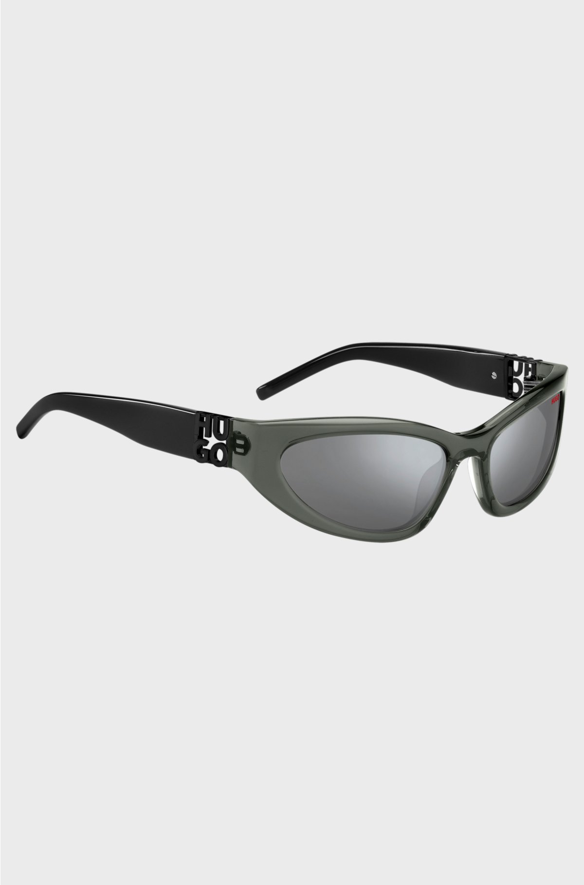 Grey-acetate sunglasses with 3D monogram, Grey