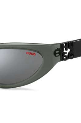 Grey-acetate sunglasses with 3D monogram, Grey