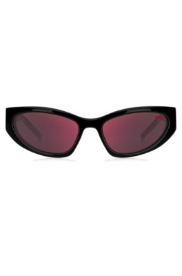 Hugo Black-acetate sunglasses with 3D monogram flugor herr – bild 2