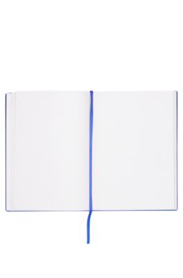 A5 notebook in blue faux leather, Blue