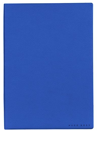 A5 notebook in blue faux leather, Blue