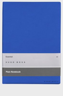 A5 notebook in blue faux leather, Blue