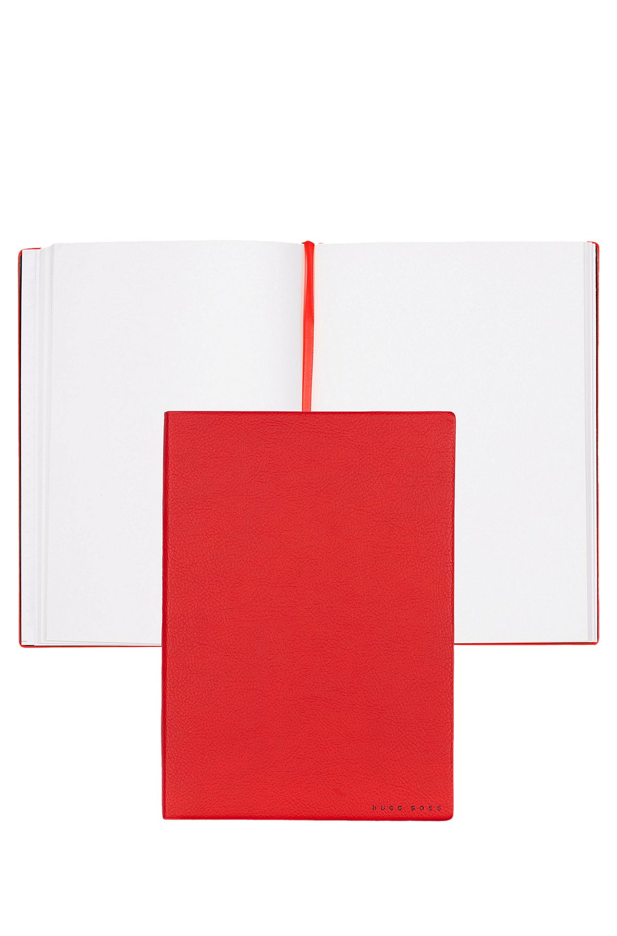 A5 notebook in red faux leather, Red