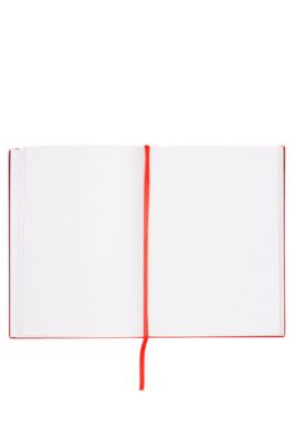 A5 notebook in red faux leather, Red