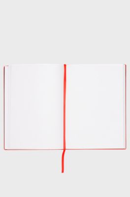 A5 notebook in red faux leather, Red