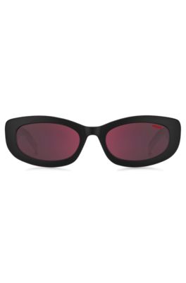 Sunglasses with coloured-enamel detail, Black