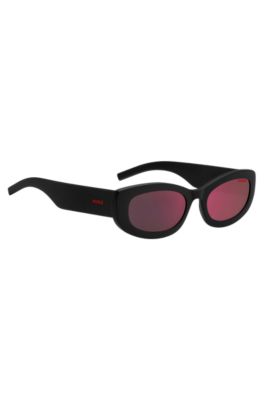 Sunglasses with coloured-enamel detail, Black