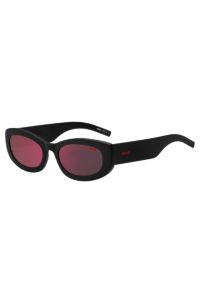 Lunettes de soleil avec d&eacute;tail en &eacute;mail color&eacute; , Noir