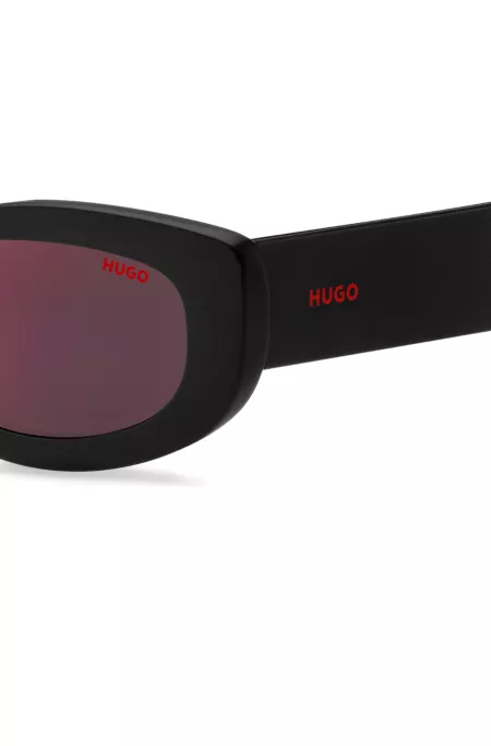 Sunglasses with coloured-enamel detail