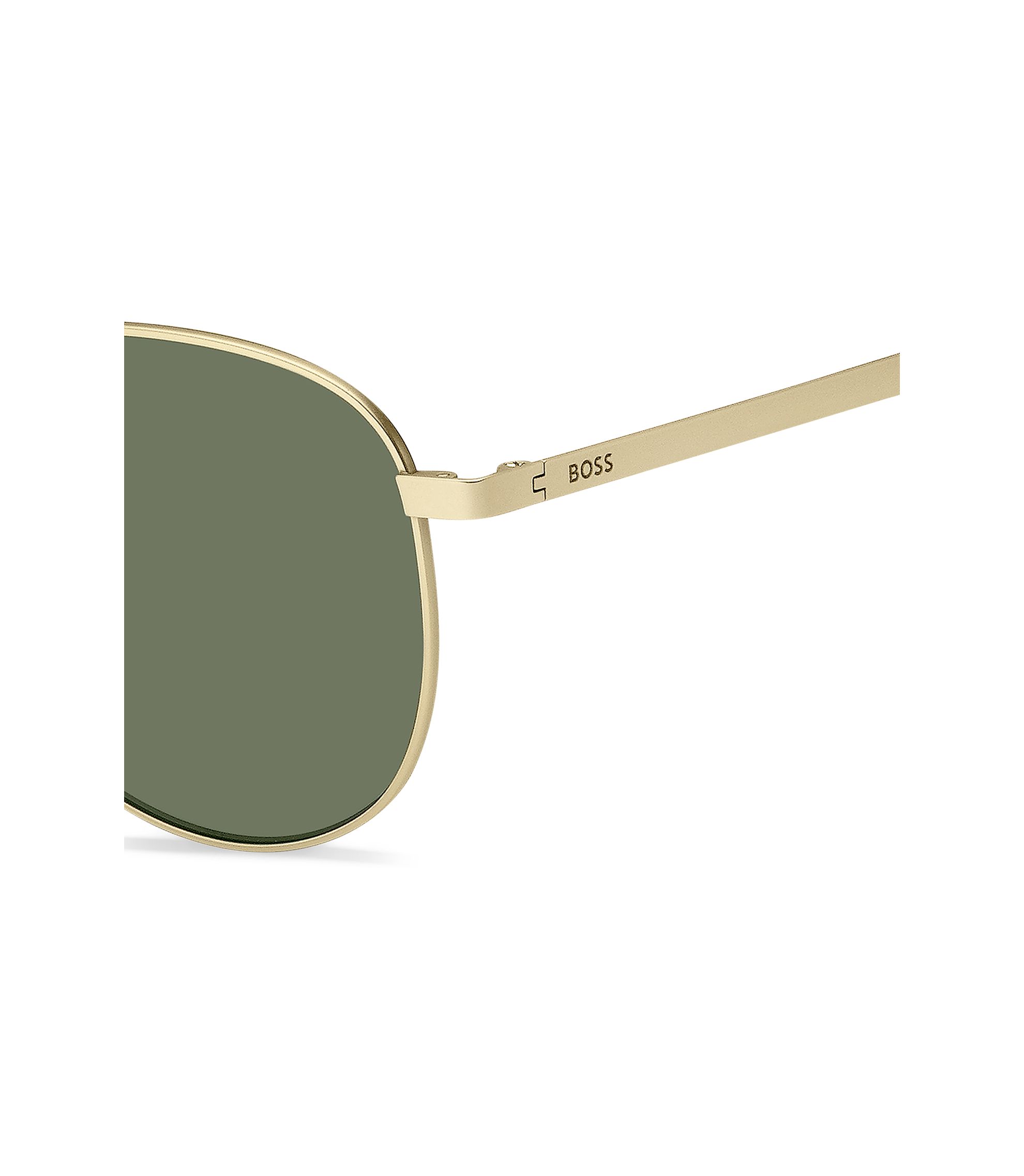 NWT Hugo Boss BOSS 1536/F/S-0AOZ QT Mt Gold Round 57mm Sunglasses Hugo Boss Sunglasses BOSS-1612-F-S J5G-MT main image 4