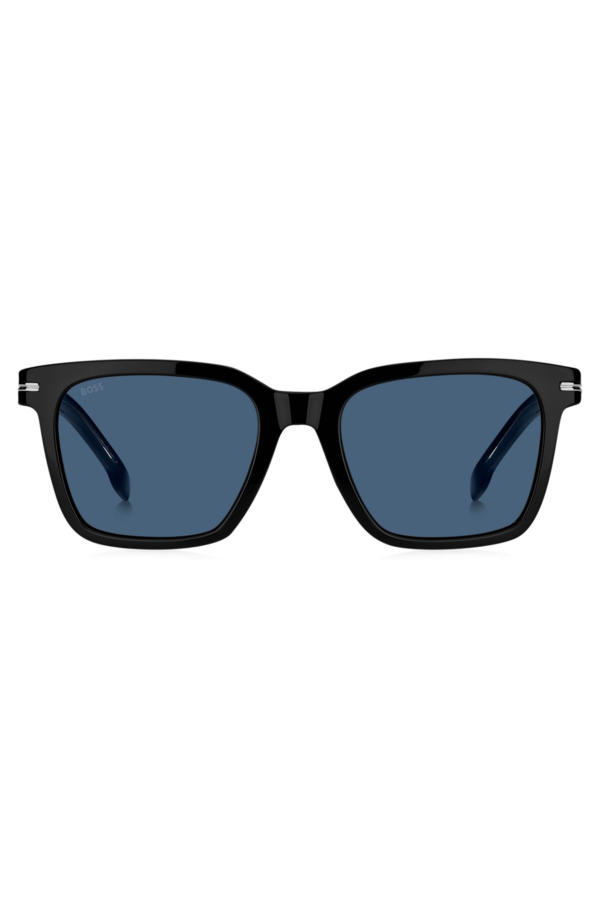 Sonnenbrille aus schwarzem Acetat mit charakteristischen silberfarbenen Details, Assorted-Pre-Pack