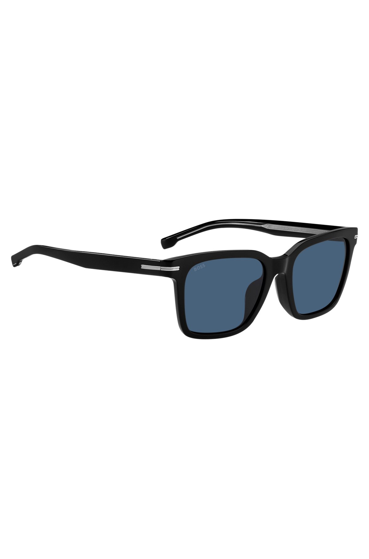 Sonnenbrille aus schwarzem Acetat mit charakteristischen silberfarbenen Details, Assorted-Pre-Pack