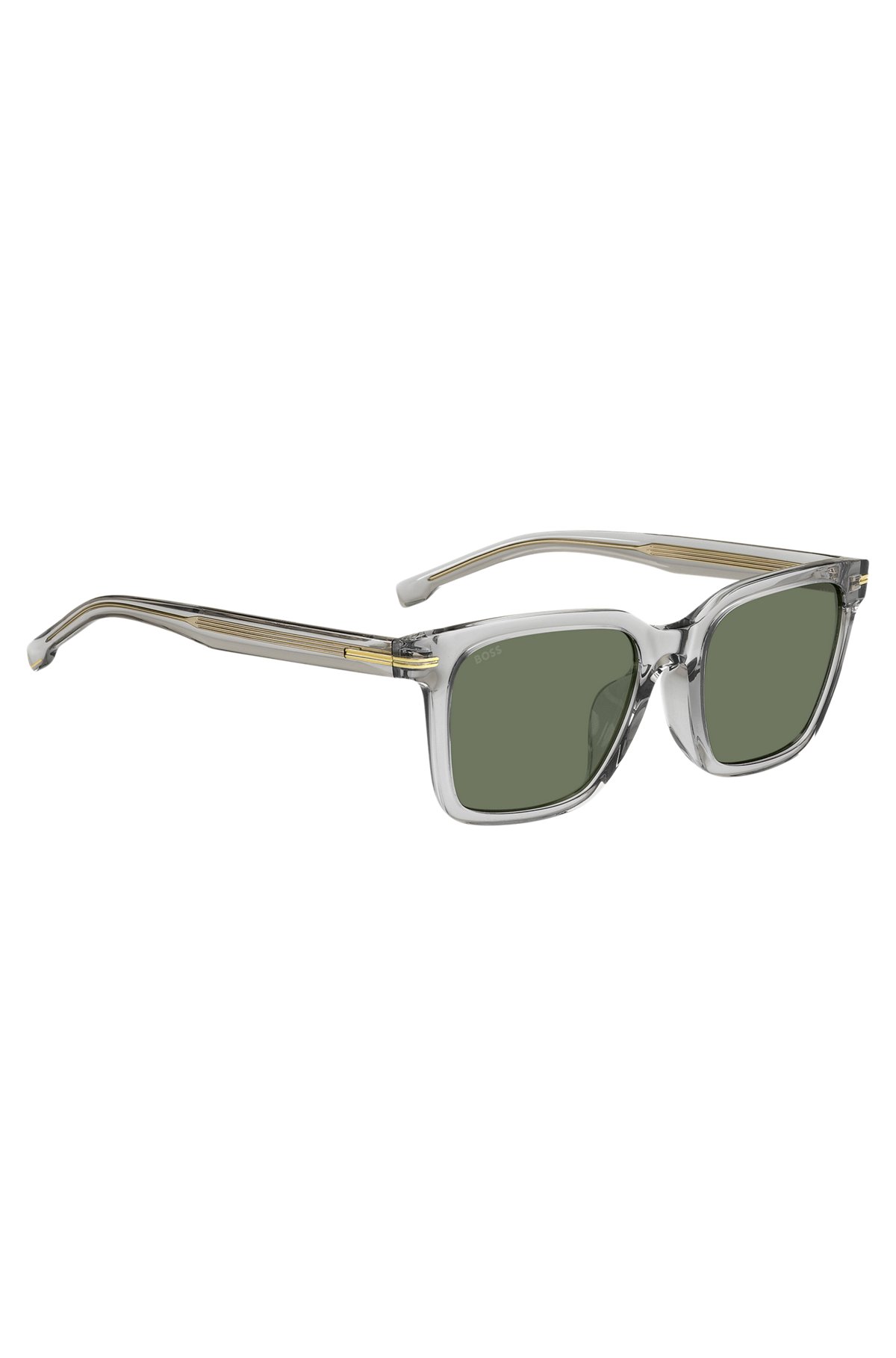 Sonnenbrille aus transparentem Acetat mit charakteristischen goldfarbenen Details, Assorted-Pre-Pack