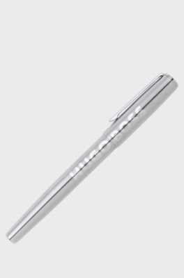 Rollerball pen in brass with chrome plating, Silver