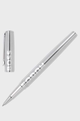 Rollerball pen in brass with chrome plating, Silver
