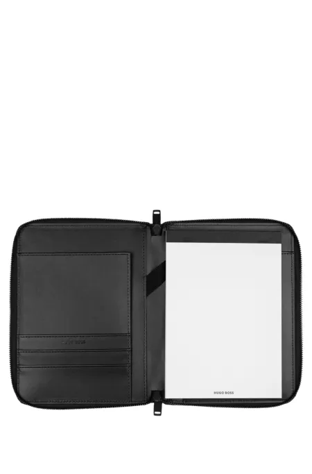 A5 conference folder in faux leather with 3D logo