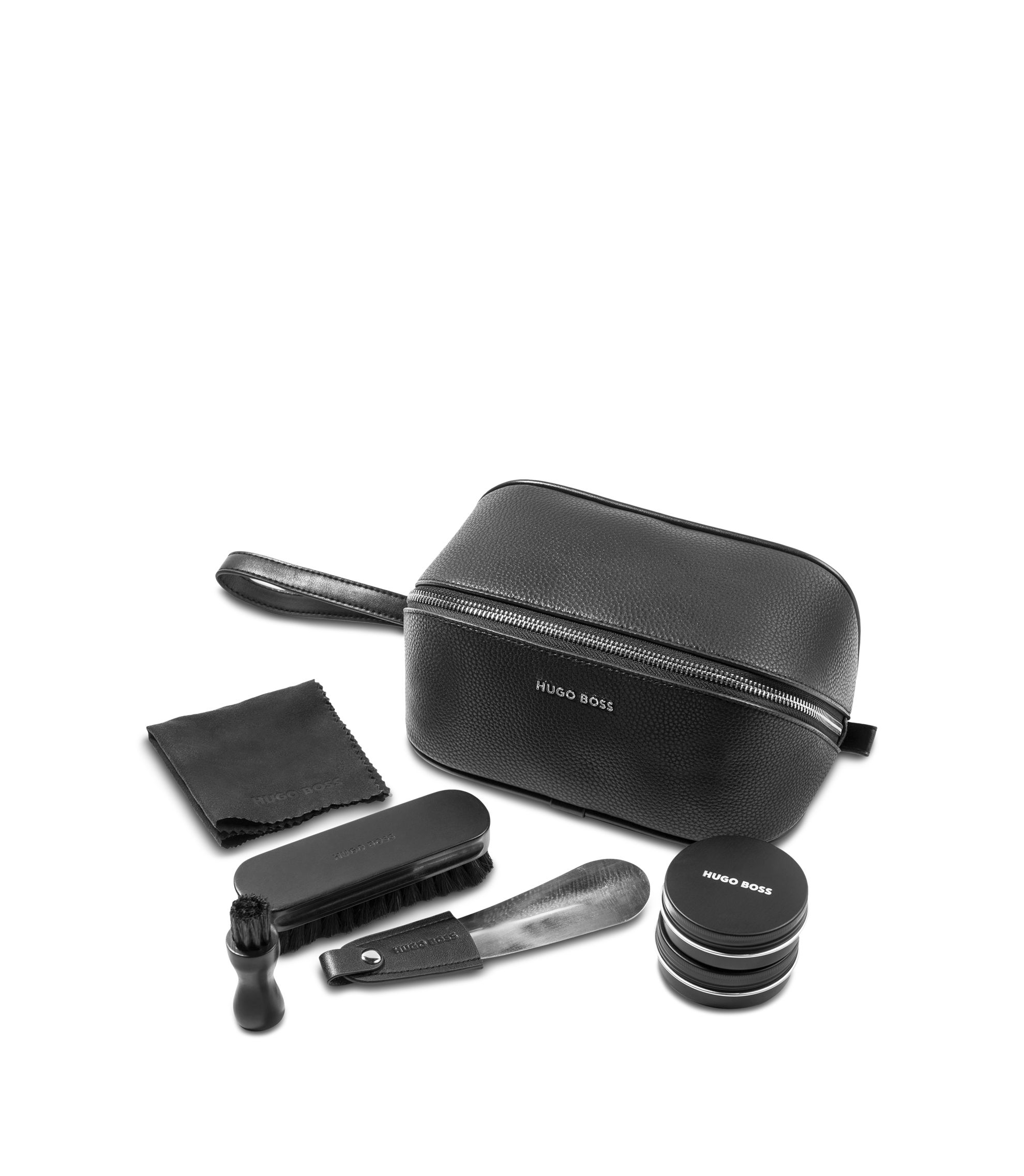 BOSS - シューズケアキット グレインフェイクレザー バッグ - ブラック