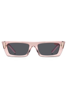 Hugo Pink-acetate sunglasses with 3D monogram solglasögon dam – bild 2
