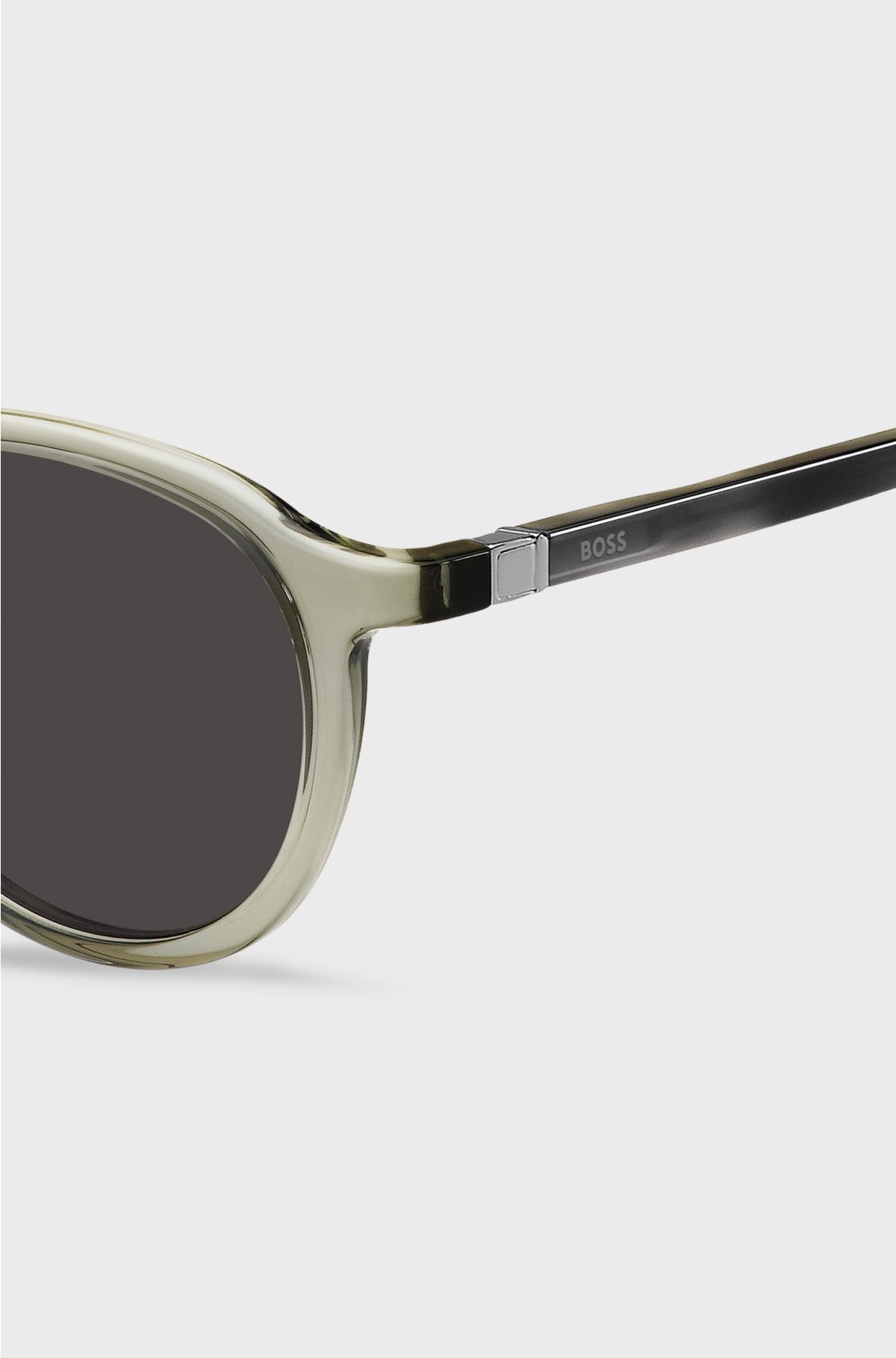 Translucent-effect sunglasses with 360° hinges, Patterned