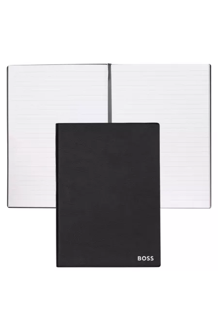A5 notebook in black faux leather