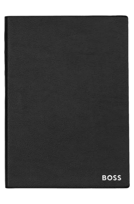 A5 notebook in black faux leather