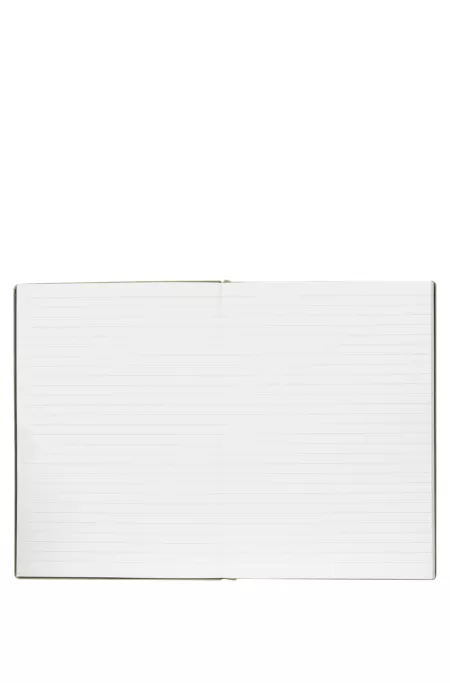 Khaki A5 notebook in grained faux leather